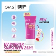 OMG Oh My Glow Bright Booster UV Barrier Sunscreen SPF 50 PA++++ 25ML / Sunscreen Omg Spf 50 Pa++++