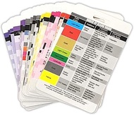 Nurse Nation 30 Vertical Nursing Badge Reference Cards - Lab Values, EKG, Vitals, and More! (Bonus C