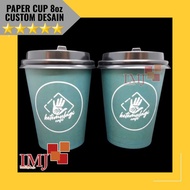 PAPER CUP 8oz CUSTOM DESIGN FULL COLOR SCREEN PRINTING PAPER CUP 8oz PAPER CUP 8 oz