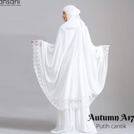 Promo Mukena Dewasa Ahsani Autums A17 Rayon Twill Premium Jumbo Putih