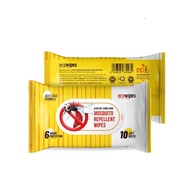 Ecowipes anti-mosquito wet wipes 10 sheets x 3 packs