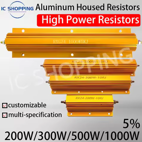 Aluminum Power Metal Shell Case Wirewound Resistor 200W 300W 500W 0.1~10K 0.22 0.33 0.5 2 4 8 20 30 