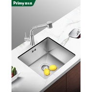 Sinki Promei Mangkuk Tunggal Kecil 304 Besen Keluli Tahan Karat Undermount Sinki Dapur Besen Basuh S