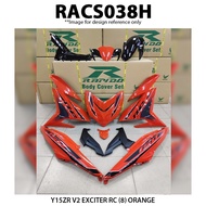 RAPIDO YAMAHA Y15 V2 BODY COVER SET EXCITER RC (8) ORANGE STICKER TANAM ( RACS038H ) BODY COVER SET 