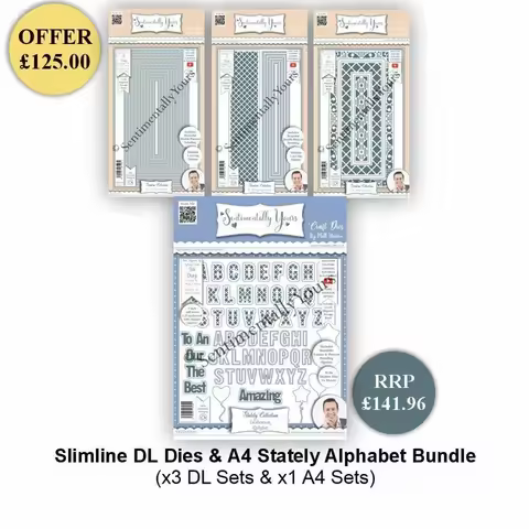 Slimline DL Dies&A4 Stately Alphabet Bundle Metal Cutting Die DIY Molds Scrapbooking Paper Making Cu