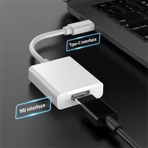 Type C to HDMI-compatible Cable USB C Converter HD 4K USB 3.1 HDTV Cable Adapter for MacBook Chromeb