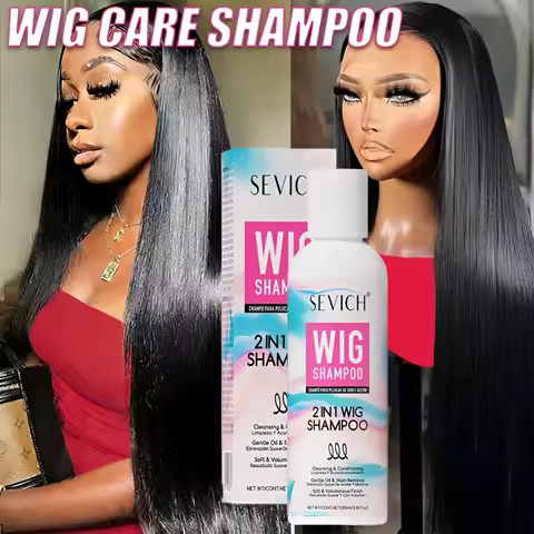 Wig Hair Care Shampoo Professional 2 IN 1 Wig Shampoo for Human and Synthetic Smoothing Shiny Repair