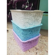 kitchen basket storage bakul bekas simpan barang raga plastik serbaguna berpenutup simpan bawang barang perkakas dapur