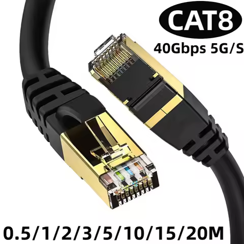 Cat 8 Ethernet Cable LAN Network Cat8 Rj45 Speed Network Cable 40Gbps 2000Mhz 26AWG 1m 2m 3m 5m 10m 
