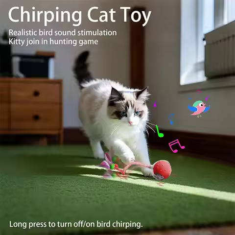 Tiny Fetch Ball Dog Electric Ball Tinyfetch Interactive Automatic Rolling Dog Cat Balls Emulate Bird