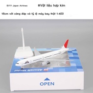 B777 simulation alloy model, Japanese airline model, B747 JAL passenger plane toy, gift