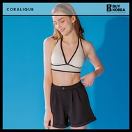 [coralique] High-waisted Cuffed Pants Black
