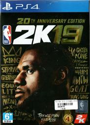 金卡價593 PS4 NBA 2K19 20 週年紀念版 中文版 遊戲片 再生工場5 03