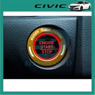 Honda Civic 10th Gen 2016-2020   Mugen Push Start Button Ring Decoration   Berjaya Auto Aksesori Ker