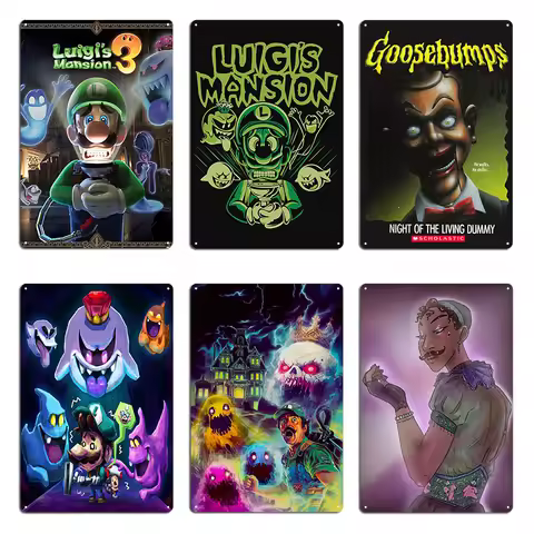 Luigi’S Mansion: Neville Portrait Metal Signs Wall Mural Kitchen Design Wall Decor Tin sign Posters