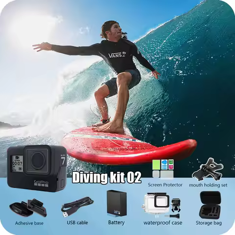 Original GoPro Hero 7 Black Special Bundle Action Camera Go Pro Hero7 Sport Cam 4K 60fps 1080P 240fp