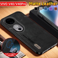 VIVOV40 2024 Matte Leather Casing For Vivo V40 Pro E V40Pro V40e V 40Pro VIVOV40Pro VIVOV40E 5G Luxu