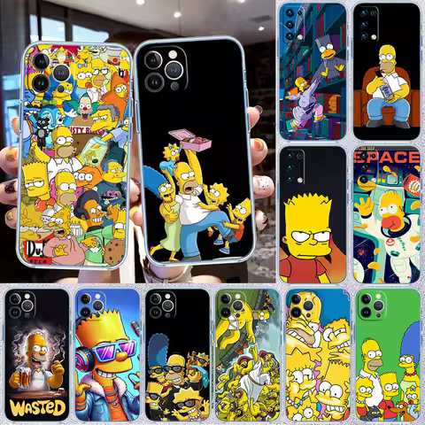 S-Simpsons-Art Transparent Phone Case for Motorola Moto G7 G8 G9 G84 G85 G73 G24 G15 Z2 Play Power P