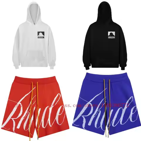 2026 Hot New Men's RHUDE Casual Shorts Loose Fashion Fit High-Quality Shorts Set Multiple Styles Ava