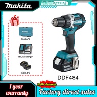 【Original facturer/Warranty 1 years】Makita DDF484 pistol drill rechargeable brushless lithium battery electric drill multi-function electric screwdriver 18V electric drill