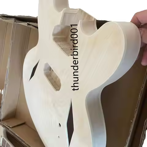 6 String Diy Electric Guitar Kit DG335 Style Silver Accessories Rhombic Hole