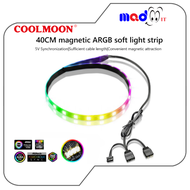 Coolmoon CM-LS40 40ซม.5V ARGB LED Light Strip PC คอมพิวเตอร์ไฟ RGB Strip แถบไฟ RGB ซิงก์ แม่เหล็ก 5V