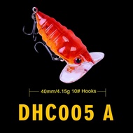 PROBEROS 1ชิ้นเหยื่อตกปลาแมลงป็อปเปอร์ไบโอนิก4ซม. 4.2กรัมเหยื่อปลอมปลอมแบบแข็งจำลองเหยื่อตกปลาแบบเหยื่อปลากะพงเหยื่อปลอม DHC005