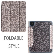 Casing Hard Y-fold Leather Leopard Point For Mini6 Mini7 A17Pro IPad 5 6 7 8 9 10 11 12 A16 A19 Air 