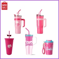 ❂ ◿ ♕ MINISO Barbie Collection Studded Tumbler with Straw / Barbie Steel Tumbler