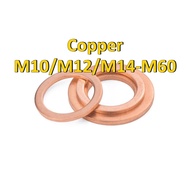 Copper flat gasket, marine watch flat gasket, sealing gasket, pure copper metal screw flat gasket M1