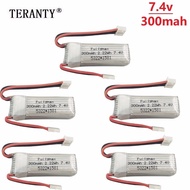 7.4V 300mAh 25C Lipo Battery for XK DHC-2 A600 A700 A800 A430 7.4V Replacement Battery for WLToys F959 RC Airplane RTF