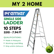 Everlas10 Steps Heavy Duty Aluminium Single Sided Ladder 10 Step Tangga Lipat Single Side Stairs Ste
