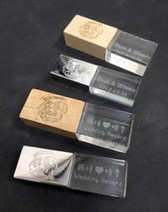 CATpaws貓腳掌網路商店- 木頭&amp;金屬水晶USB 隨身碟 8GB 專業排版 雕刻專家