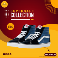 Sepatu Sneakers Vans SK8 Pria Wanita Keren High Classic Basic Navy Hitam Sneakers Vans SK8 Oldskool