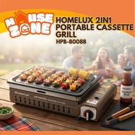 READY STOCK HIGH QUALITY HOMELUX 2IN1 PORTABLE CASSETTE GRILL HPB-8008B
