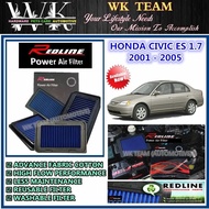 Honda Civic Es 1.7 2001 - 2005 Redline High Flow Performance Drop In Air Filter