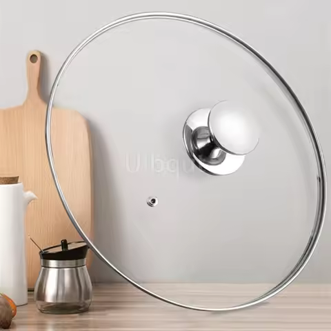 Handle Wok Pan Lid Stainless Steel top Frying Pan cooking Cover Frying Pans Glass Lid Handle Pot Fry
