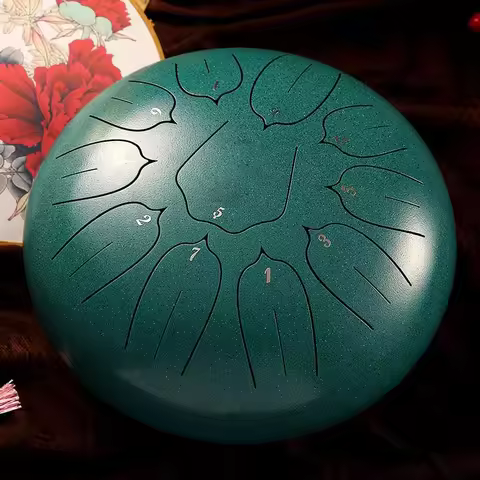 6 Inch 11 Notes Steel Tongue Drum Key Handpan Drum Meditation Yoga Relaxation Instrument Gift Box