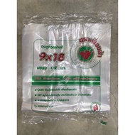 Plastic Bag Transparent bertangkai saiz 9x18
