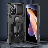 For Xiaomi Redmi Note 11 11S 10 10s 11 Pro+ 5G Global Version Protective case shockproof clip bracket strong magnetic suction bracket hard case