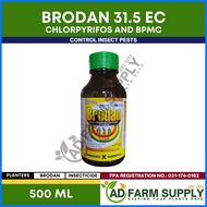 ▥ ∬ 🅼 BRODAN INSECTICIDE SPRAY FOR PLANTS AND VEGETABLES - Chlorpyrifos & BPMC Formula - Broad Spe