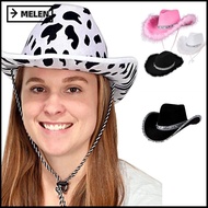 MELEN Cowgirl Hat Fashion Cowboy Accessory Funny Performance Sequin Sequin Cowgirl Hats