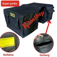 Set Touring Tas Obrok Motor Kurir Tebal Kantong Super Jumbo Accessories Besi Laki - Anti Air