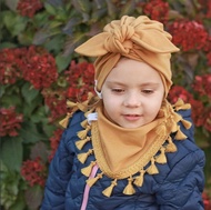 -Topi Bayi / Topi Anak Dot Manis, Dengan Pita Warna Permen, Topi