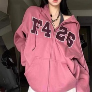 Hoodie Fashion Korean Loose Zip-Up Sweater