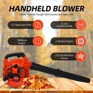 Gas Powered Leaf Blower 2 Stroke Engine 25.4CC 275.45CFM Air Volume 0.65L Oil Tank Handheld Blower P