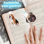 1Pc Personalized Magnetic Pet Bookmark - Customizable With Your Photo, Choose From 4 Shapes, Size 18
