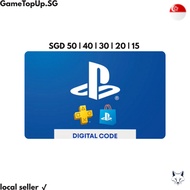 SGD 15 - SGD 50 PSN (PlayStation Network) Gift Card (SG) - Top Up Top-up - (within 12 hours)
