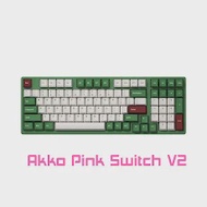 Bàn phím cơ Akko 3098 DS Matcha Red Bean (Akko Pink Switch V2)