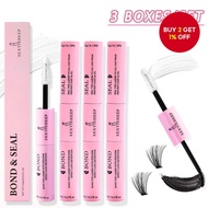 Strong Hold Lash Duo Set, 5ml Black Adhesive + Clear Sealant, for Cluster Extensions